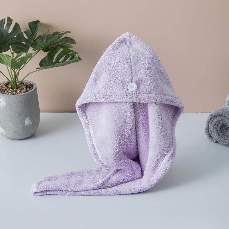 

Korean-Style Quick-Dry Coral Fleece Hair Wrap - Absorbent, Gentle Hair Towel for Women 25*65