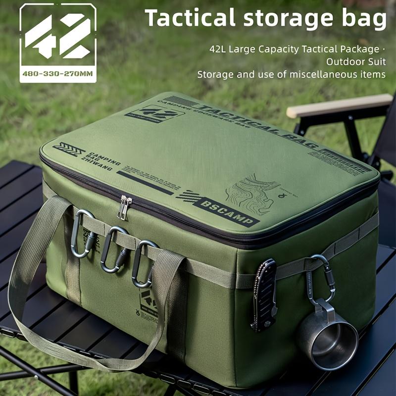 42L Outdoor Camping Storage Bag Large Capacity Picnic Bag Wear-Resistant Bottom Foldable Multifunctional Outdoor Gear Storage Bag