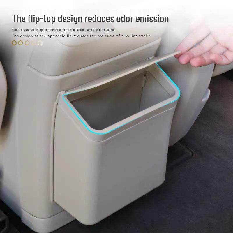 AITO M9 Refrigerator Anti-Kick Cover with Hidden Trash Can - Original Car Color Interior Accessory.