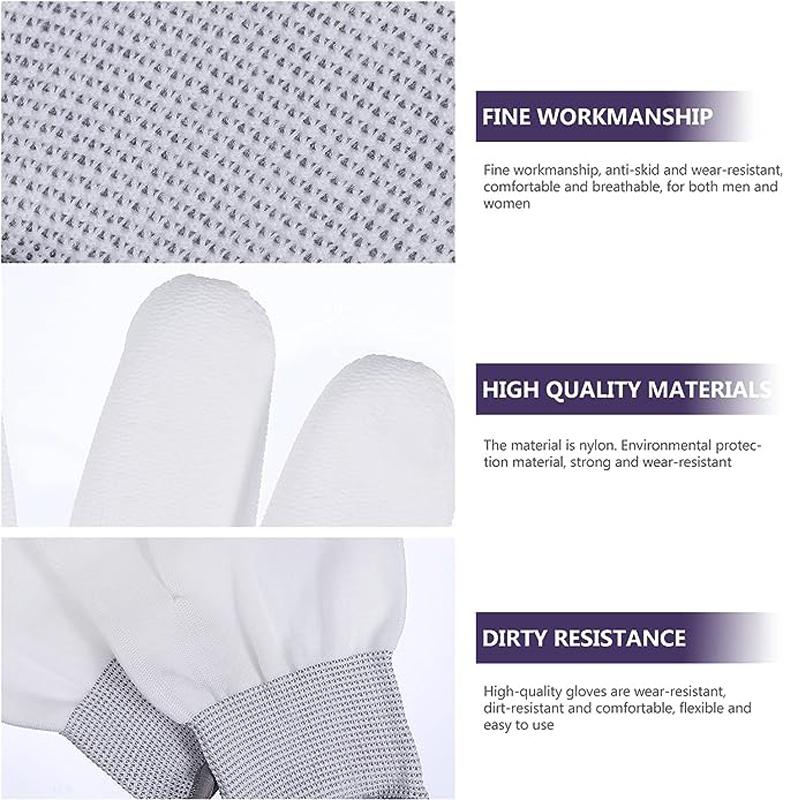 1 Paar antistatische Handschuhe für die Montage von Autofolien, Nylon-Arbeitshandschuhe mit PU-beschichteten Fingerspitzen, inklusive Werkzeug zum Verpacken von Autofolien