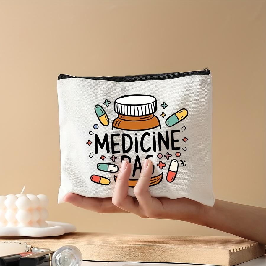 Canvas Makeup Bag Zippered Travel Portable Lightweight Makeup Pouch Large Capacity Durable Toiletry Bag Foldable Storage Bags Student Pencil Case
