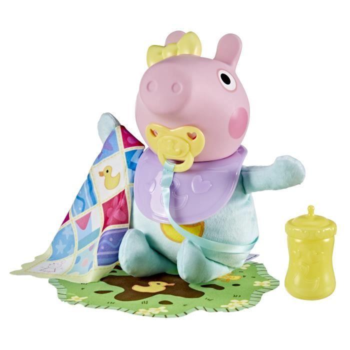 Peppa Pig Gros câlins Evie, poupée interactive avec accessoires, dès 3 ans