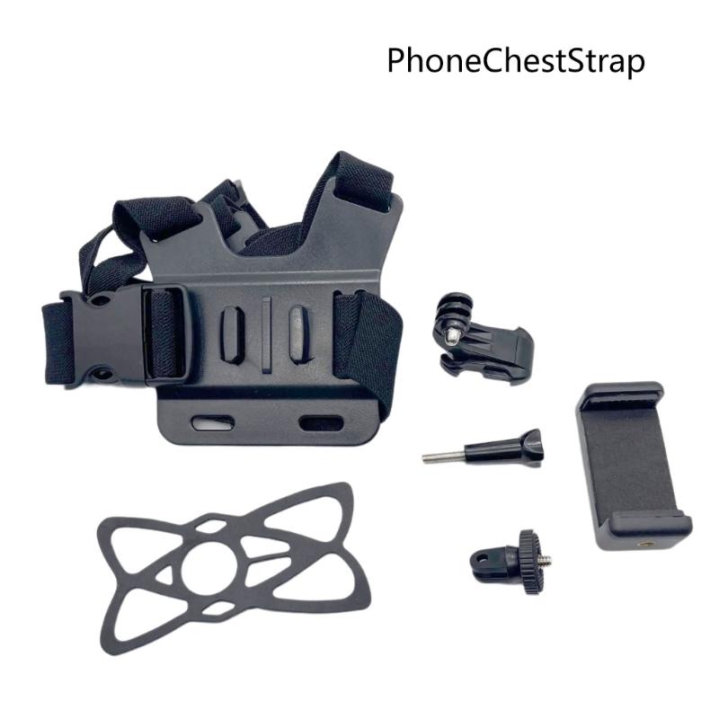 Adjustable Chest Harness 360 Degree Rotatable Phone Clip And J Shape Base For Stable Video Recording