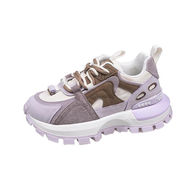 European products popular sports color matching dad shoes women's 2025 spring and autumn new models show feet small versatile casual Forrest Gump s