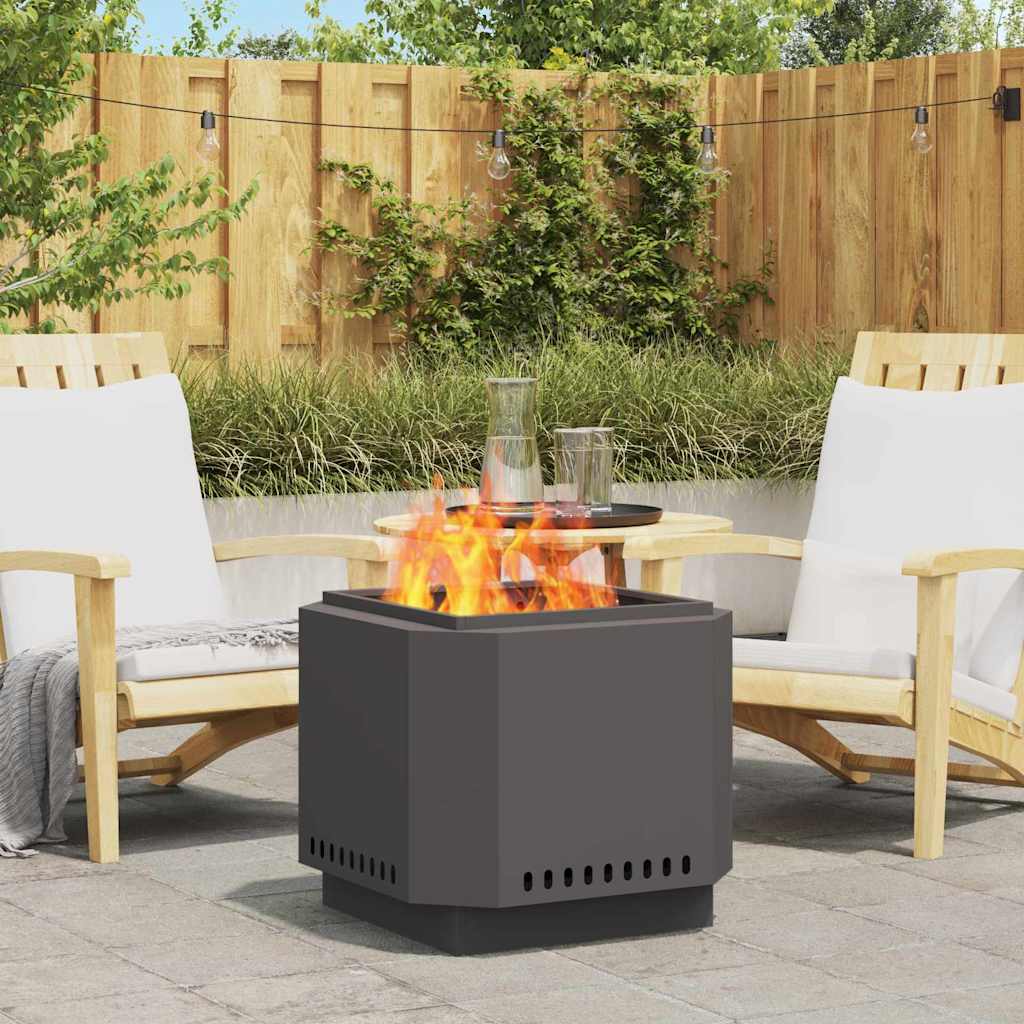 Smoke Free Fire Pit Black 58 X 58 X 51 Cm