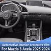 For Mazda 3 Axela 2025 2024 Interior Film TPU Gear Panel Navigation Center Console PPF Protection Car Accessories Transparent DD2