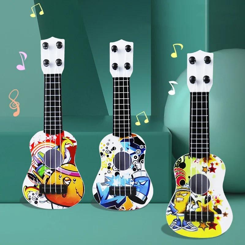 Miniaturowa zabawka ukulele gitara poprawiająca umiejętności klasyczny wczesny edukacyjny instrument muzyczny dla chłopców dziewcząt dzieci prezenty świąteczne dla niemowląt