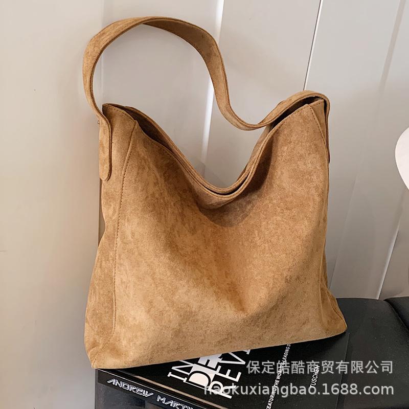 Casual large-capacity leopard print bag women's 2025 new commuter versatile shoulder bag slack tote bag bucket bag