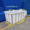 Jundingying 2200L Rectangular Plastic Aquaculture Tank with Frame