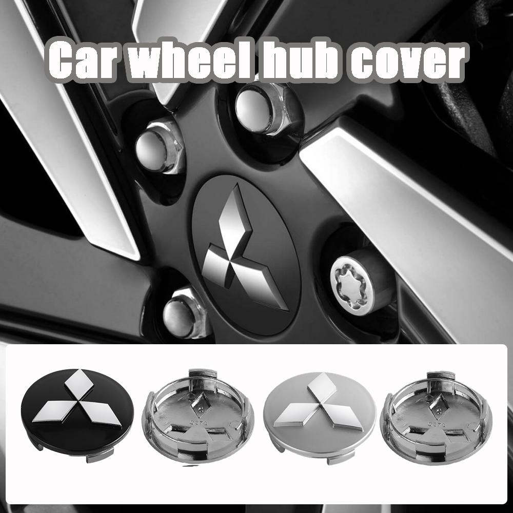 60MM Car Wheel Hub Cap Badge Decal Sticker Accessories For Mitsubishi 9 Ralliart EX ASX L200 Colt Outlander Pajero Lancer Cross