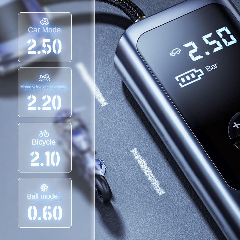 Car Tire Inflator Portable Electric Air Pump Wireless Charging With Compressor Digital Display For Motorcycle Bicycle Balls