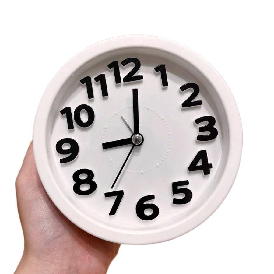 Square Round Alarm Clock Small Silent Table Alarm Clock Wake Up Clock Battery Powered Portable Alarm Clock