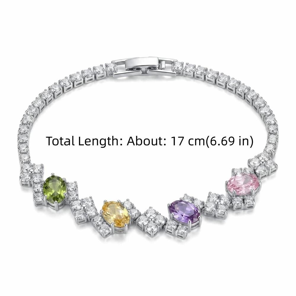 Colorful Zircon Bracelet Wristband Friendship Bracelet Women Crystal Hand Bracelet Hand Accessory