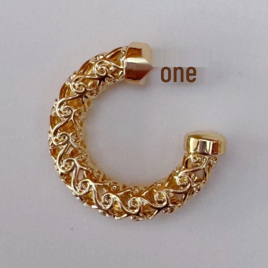 Cross Hollow Woven Twist Hoop Earrings - Simple, Versatile C-Shaped Fashion Studs