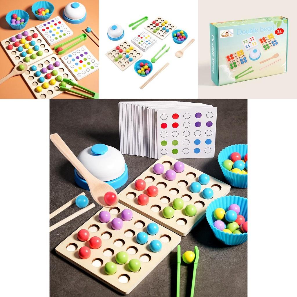 Wooden Bead Sorting Game For Kids Fine Motor Skills And Parentchild Interaction