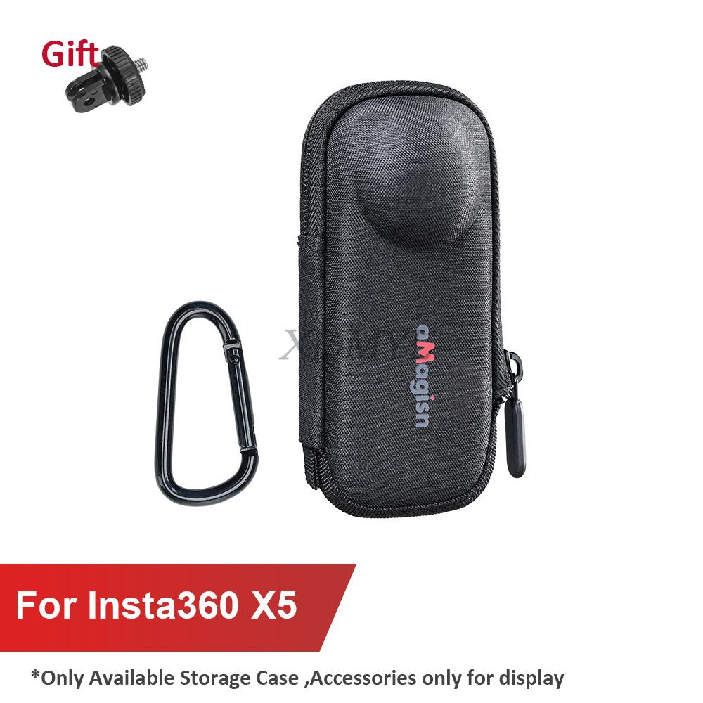 

Protective Shell Body Storage Bag For Insta360 X5 Body Bag Outdoor Carrying Case Cover With Carabiner Action Camera Accessories