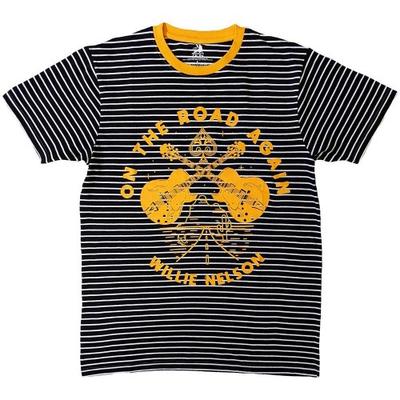 Camiseta unissex adulta Willie Nelson On The Road Again Ringer