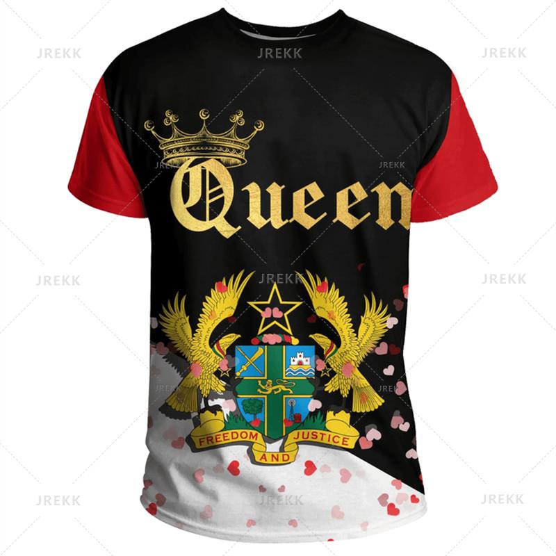 

3D Футболка з принтом до Дня Незалежності Гани Емблема Республіки Гана Прапор Графічні футболки Для Чоловіків Чоловічий Одяг Топи XXXL