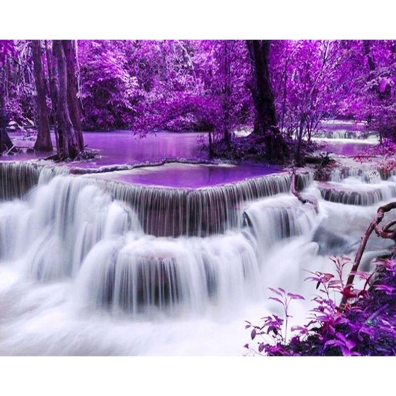 5d Diy Diamond Painting  Starry Sky Landscape Full Round Diamond Embroidery Mosaic Seascape Rhinestone Handmade