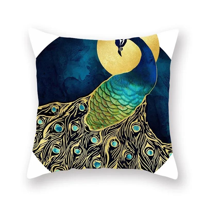 Geometric Mountains Sun Moon Creative Pillowcase Decorative Pillow Home Decor Golden Mountains Cushion Cover