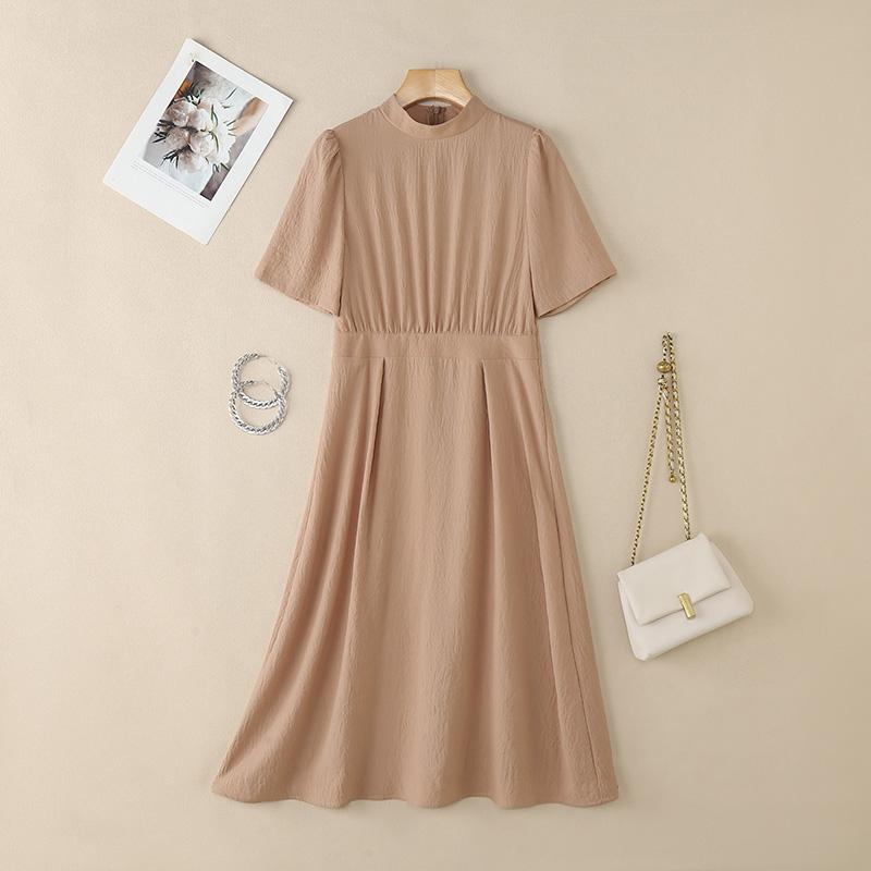 

ZANZEA Женское летнее повседневное платье с коротким рукавом и воротником-стойкой S