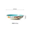 Floral Ceramic Dinner Underglaze Rectangular 12-inch Large Soup Household Set