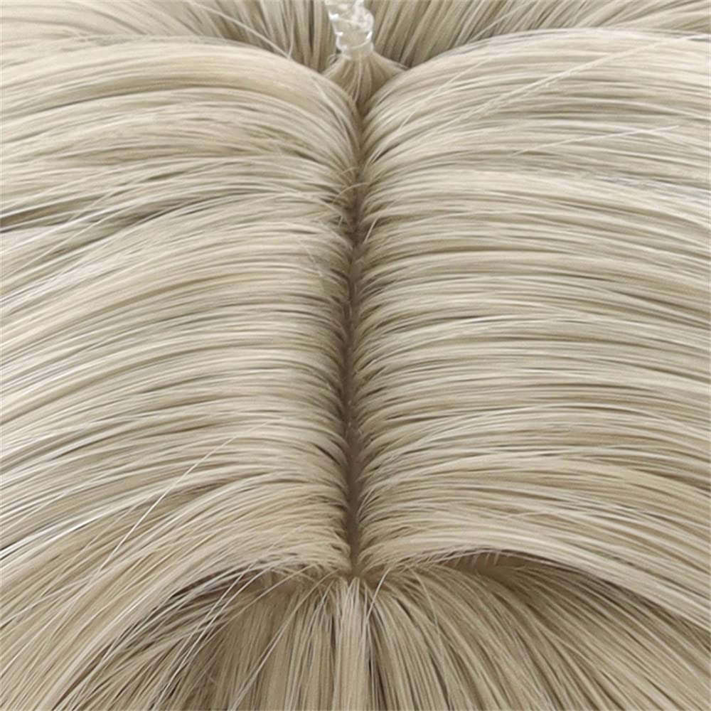 Genshin Impact Kirara Cosplay Wig with Perfect for School Cultural and Photo Lightning Bolt Pattern Wig, Heat-Resistant, Net, Events, Festivals,