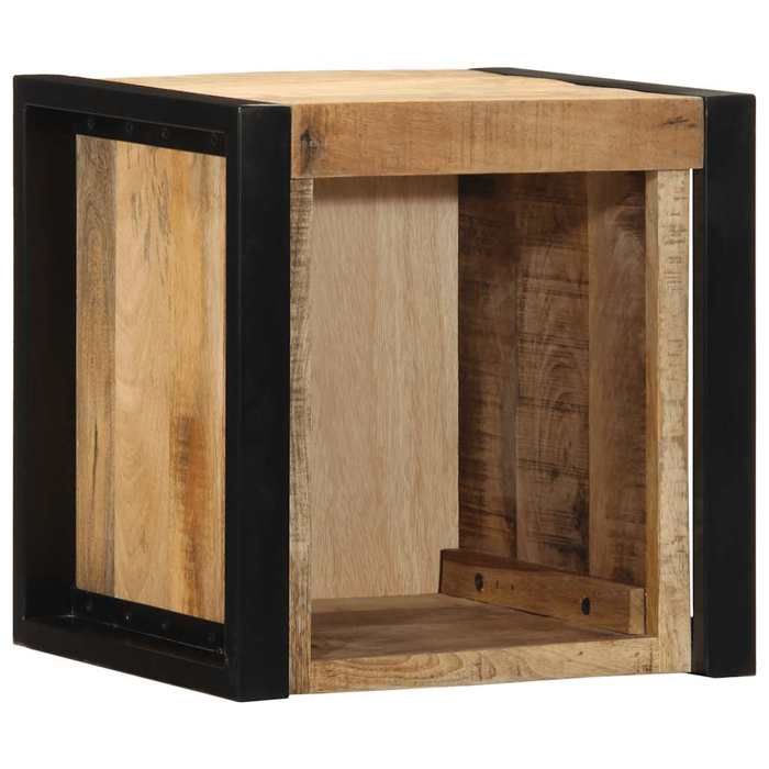 VidaXL Table de chevet 40x35x40 cm bois massif de manguier brut, armoire de lit, meuble de chambre à coucher, table de 4015957