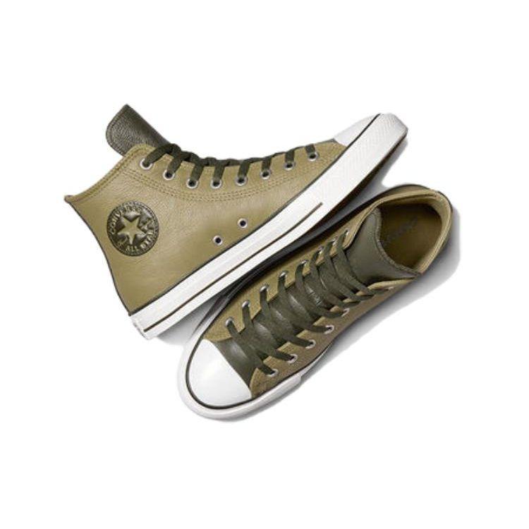 Converse Chuck Taylor All Star Kožená High Mossy Lenost Zelené Unisex tenisky Cave-Green A06571C