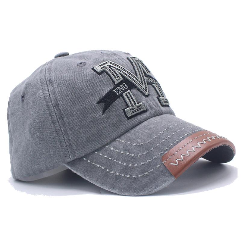 New soft top retro denim baseball cap men's outdoor casual hat summer breathable versatile sunshade cap women