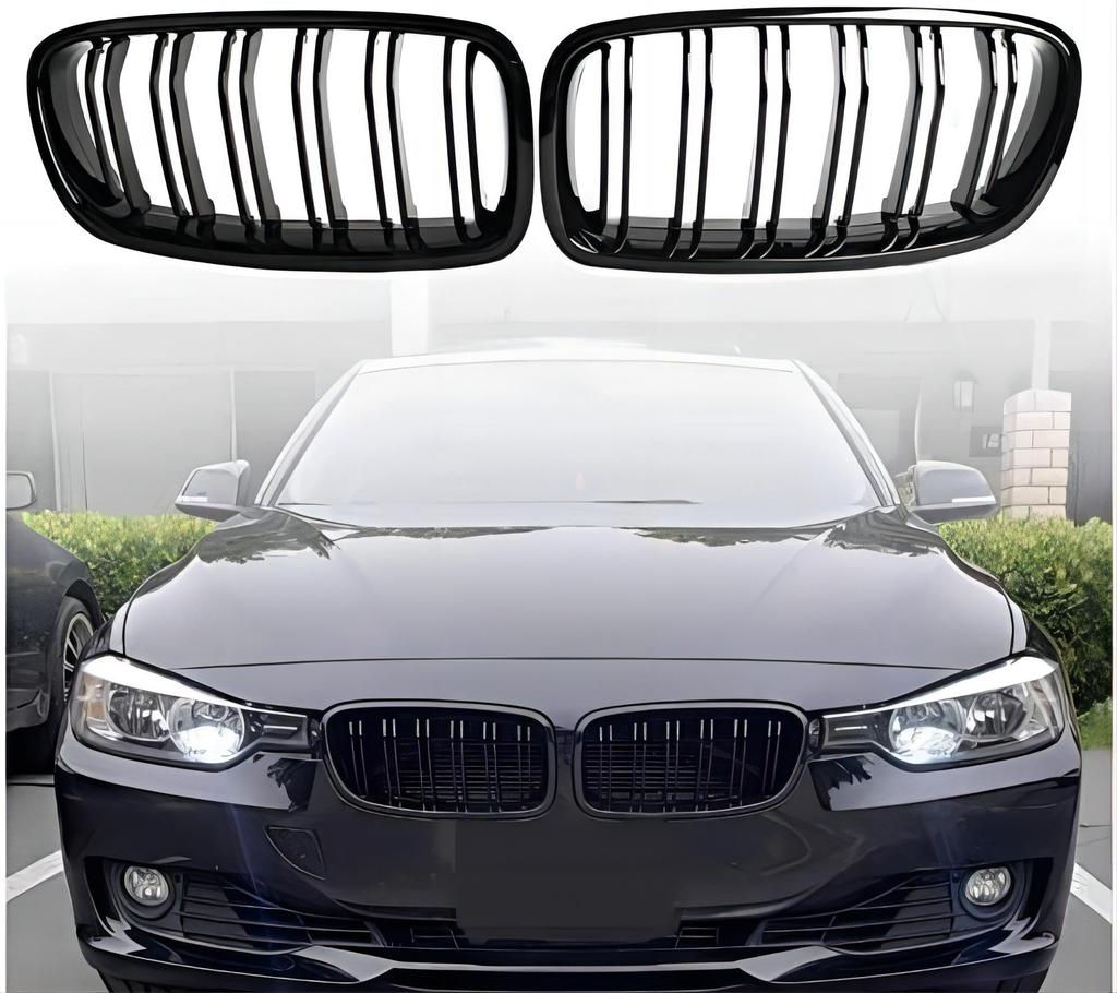 Zealhot Kidney Grille Black Front Grille Radiator Suitable for BMW 3 Series F30 F31 F35 Grille, (2012-2019) (Double-Glossy)