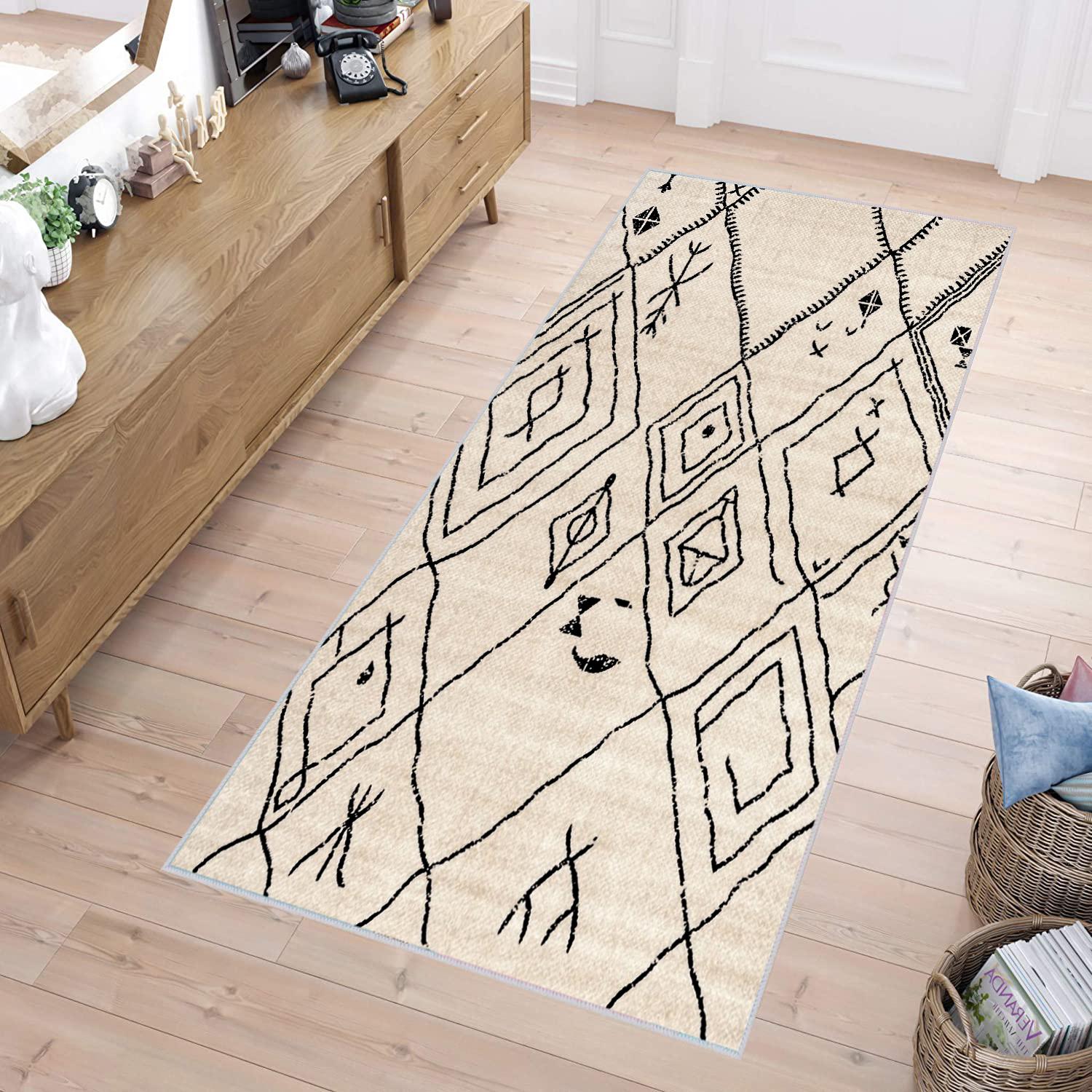 

Rovigo Home Моющийся ковер с принтом RVGHOME1089 50x80 бежевый