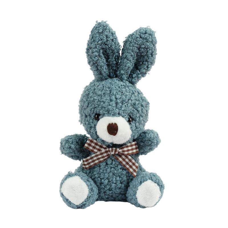 Cartoon Lovable Style Rabbit Plush Toy With Bow Tie Ideal For Backpacks And Keychains