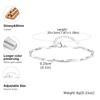 Mobius Couple Bracelet for Men Women,Silver Color Adjustable Chain Wristband,Valentine's Day Anniversary Gifts