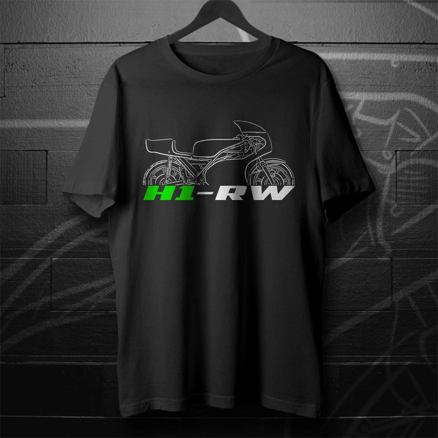 

Black men s and women s T-shirt For Kawasaki H1-RW 1974- Motorcycle XXXXL
