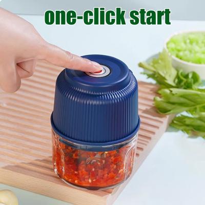 Electric Garlic Chopper Small Meat Grinder Anti-splash Stainless Steel Ground Meat Fruit And Vegetables Food Processor Kitchen Blenders