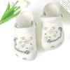 14PCS Fashion Shoe Charms for Clogs Set Accessories Hole Shoe Buckle Summer Pearl Flower Diamond Chain DIY Shoes Decorations