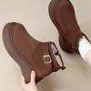 New Thick-soled Snow Boots Winter Retro Thickened Warm Martin Boots Heightened and Thin Short Boots