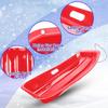 2Pcs Light Weight Portable Snow Sled with Pull Rope and Handles Plastic Cold Resistant Toboggan for Snow, Beach, Park