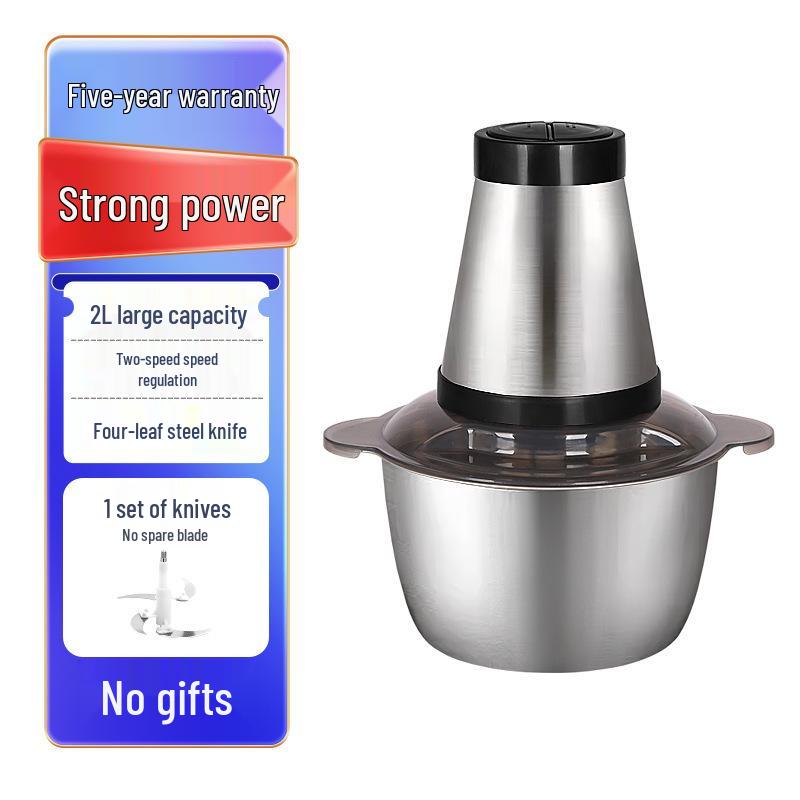 2L Stainless Steel Multi-Functional Meat Grinder & Food Processor