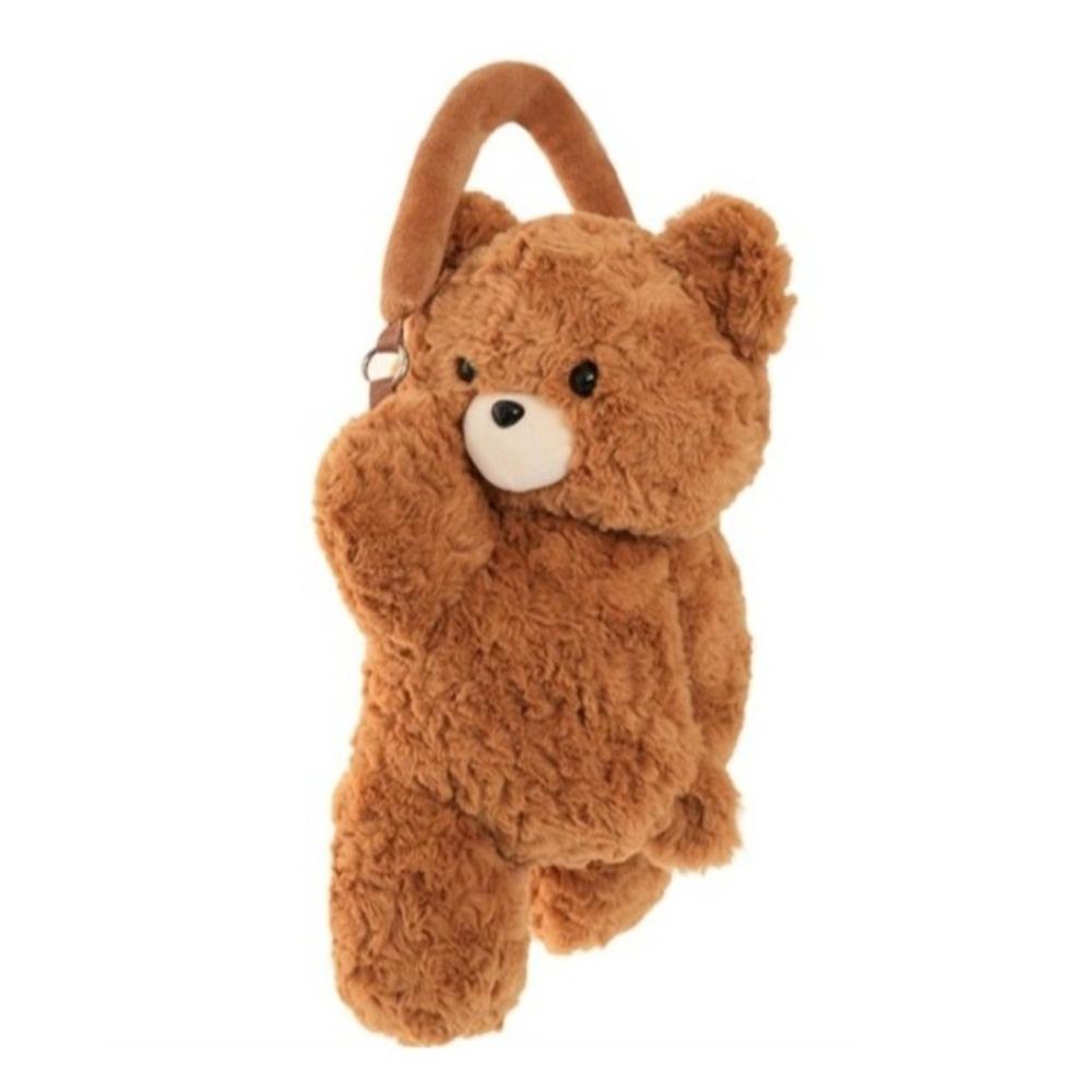 Cartoon Plush Bear Tissue Holder Universal Napkin Organizer Dispenser Car Tissue Box  Adults