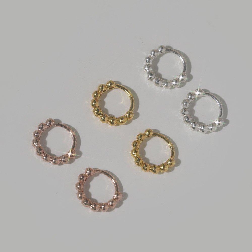 925 Silver Ael One-Touch Ring Earrings W
