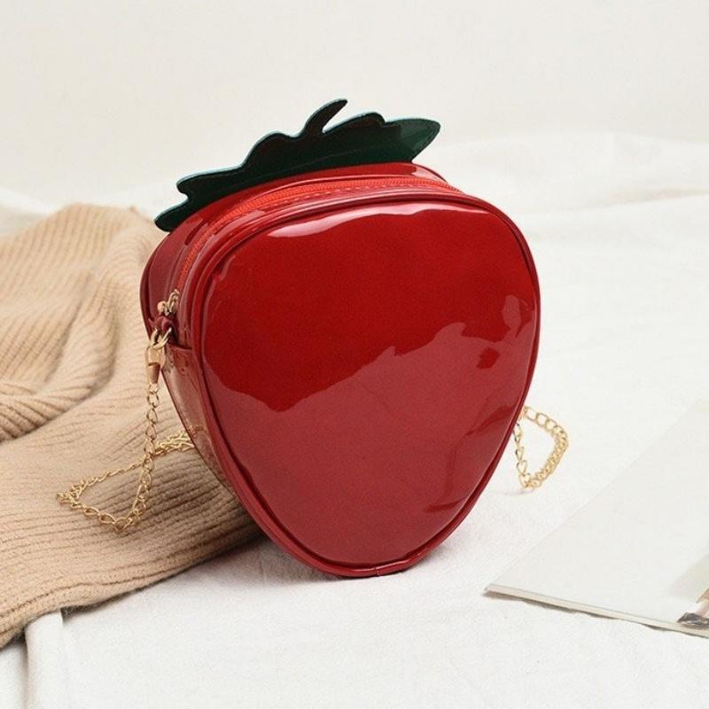 Summer Light Luxury Strawberry Crossbody Bag, Cute Shoulder Bag, Vertical Mobile Phone Bag, Versatile For Women.
