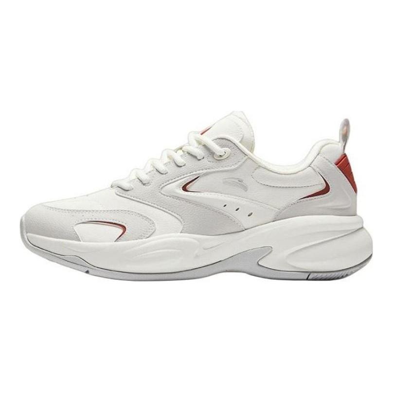 Anta ACE Slip Resistant, Abrasion Resistant, Breathable, And Rebound Coverage Low top Running Shoes Men's White Black 912438812-4