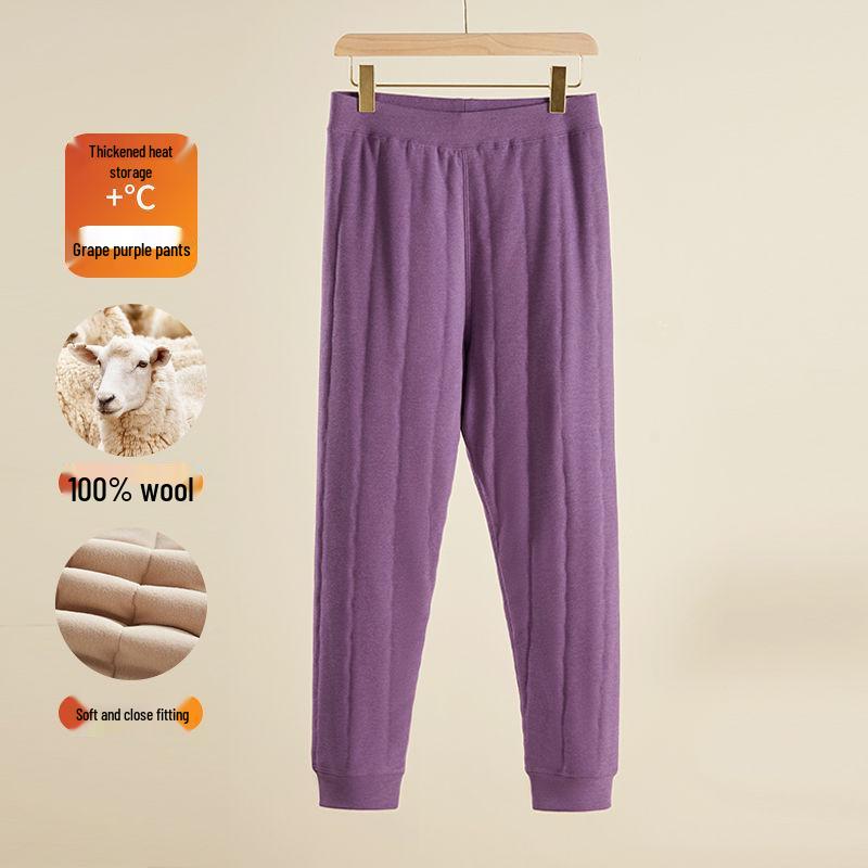 

Thermal Underwear Set for Middle-Aged and Elderly Women: Winter Warmth with Cotton Cardigan XL 45-55kg