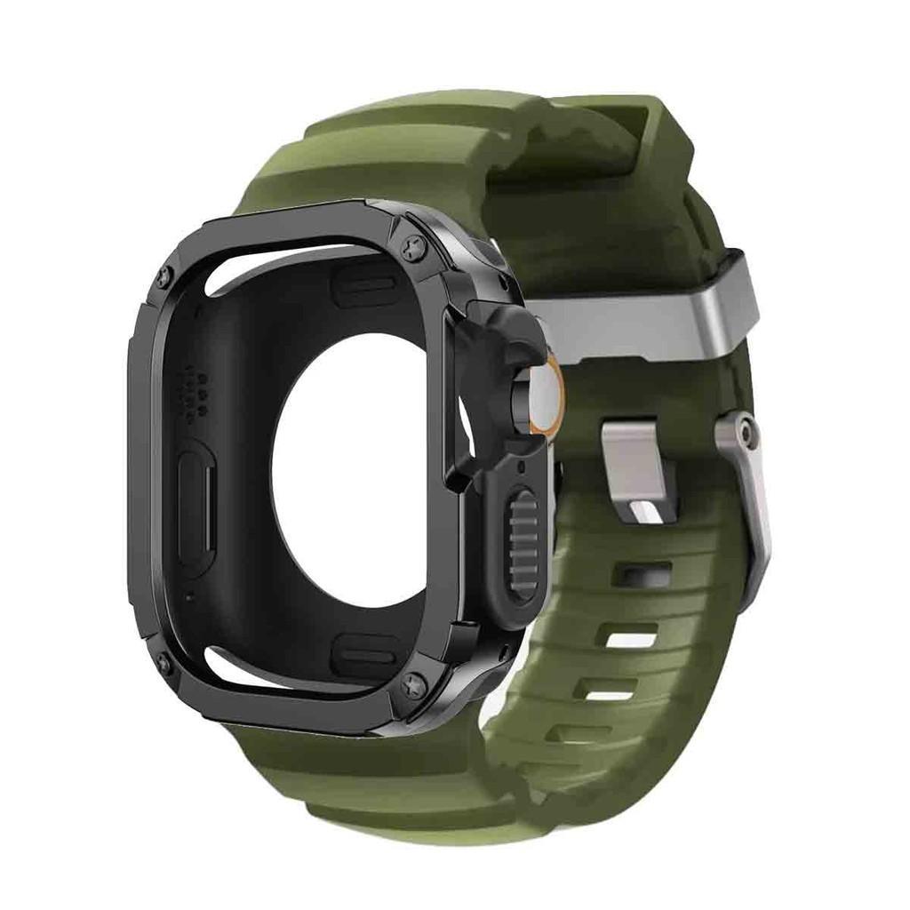 Silicone Strap+TPU PC Case For Apple Watch Ultra 3 2 1 49mm for iWatch Series 11 10 46mm band for Iwatch 9 8 7 6 5 4 45mm 44mm