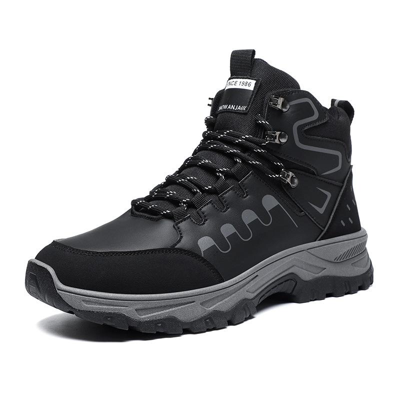 Men's Shoes Autumn New Sports Outdoor Casual Hiking Shoes Men's Thick-soled Wear-resistant Medium Tube Labor Insurance Shoes