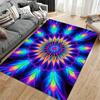Colorful Mandala Pattern Carpet, Bohemian Style Living Room Decor Rug Suitable for use as an anti-slip for living room bedroom sofas
