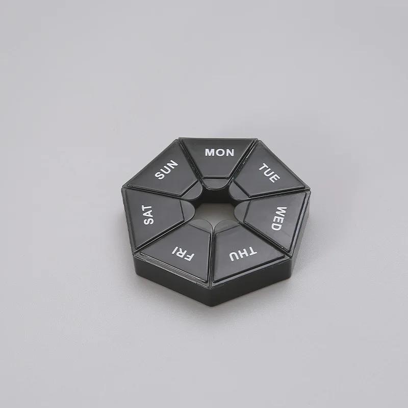 Tragbare Reise-Medizinbox Vitamin-Pillendose Pillenetuis Behälter Organizer Aufbewahrung Tabletten 7 Tage Fächer Medizin Fischöle