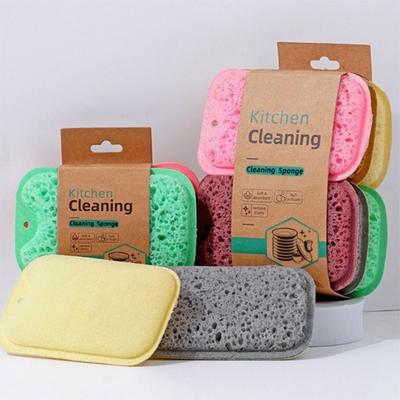 6pcs/set Reusable Sponge Wipes Washable Kitchen Cleaning Brushes Dishwashing Sponges Dishwashing